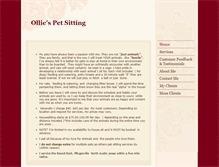Tablet Screenshot of olliespetsitting.com